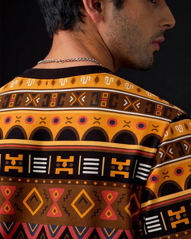 Aztec Array Oversized-T-Shirt