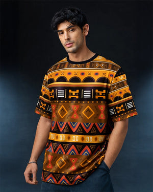 Aztec Array Oversized-T-Shirt
