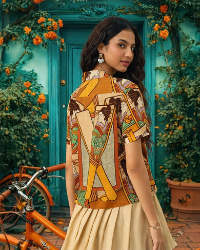 Geisha Reflections Unisex Linen Shirt