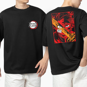 Demon Slayer-Tanjiro Demon Gaze Unisex Oversized T-Shirt
