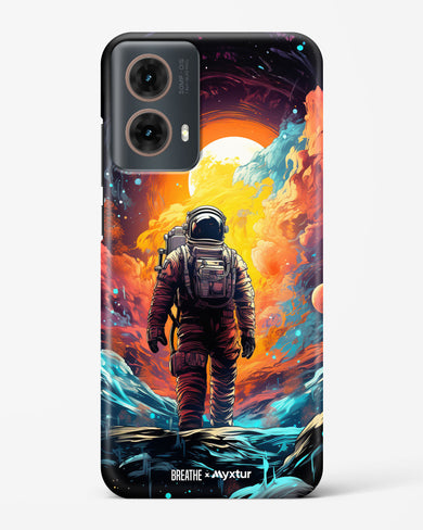 Technicolor Space Adventure [BREATHE] Hard Case Phone Cover (Motorola)