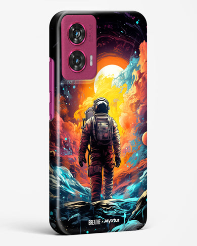 Technicolor Space Adventure [BREATHE] Hard Case Phone Cover (Motorola)