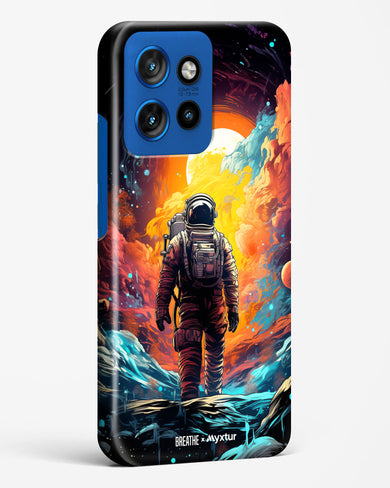 Technicolor Space Adventure [BREATHE] Hard Case Phone Cover (Motorola)