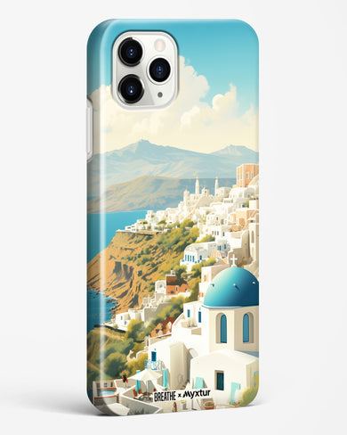 Picturesque Santorini [BREATHE] Hard Case Phone Cover-(Apple)