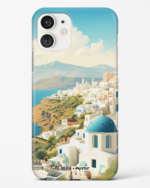 Picturesque Santorini [BREATHE] Hard Case Phone Cover (Apple)