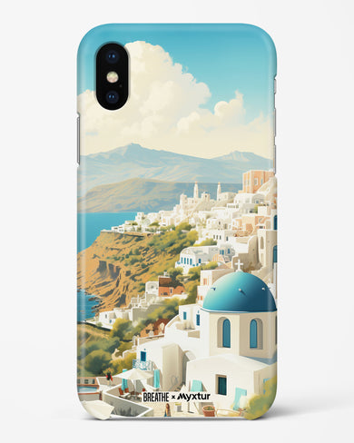 Picturesque Santorini [BREATHE] Hard Case Phone Cover-(Apple)