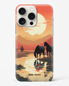 Horses by the Brook [BREATHE] Hard Case Phone Cover (Apple)