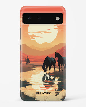 Horses by the Brook [BREATHE] Hard Case Phone Cover-(Google)