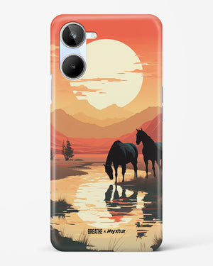 Horses by the Brook [BREATHE] Hard Case Phone Cover-(Realme)