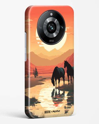 Horses by the Brook [BREATHE] Hard Case Phone Cover-(Realme)