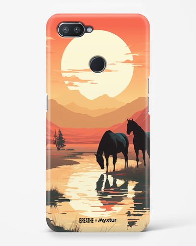 Horses by the Brook [BREATHE] Hard Case Phone Cover-(Realme)