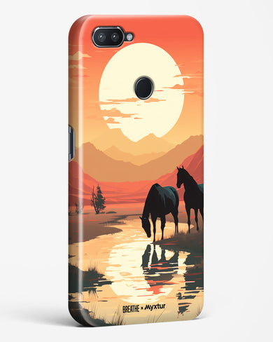 Horses by the Brook [BREATHE] Hard Case Phone Cover-(Realme)