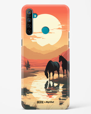 Horses by the Brook [BREATHE] Hard Case Phone Cover-(Realme)