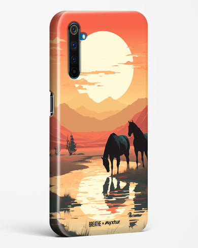 Horses by the Brook [BREATHE] Hard Case Phone Cover-(Realme)