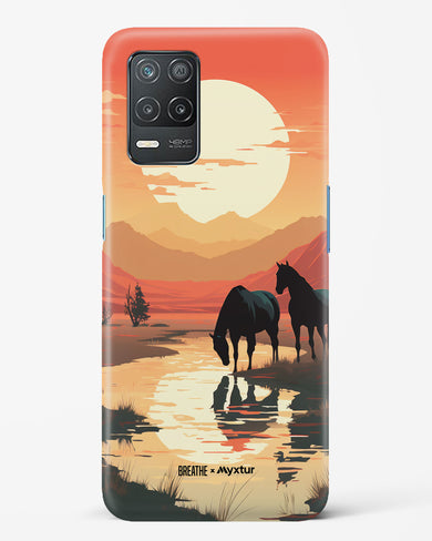 Horses by the Brook [BREATHE] Hard Case Phone Cover-(Realme)