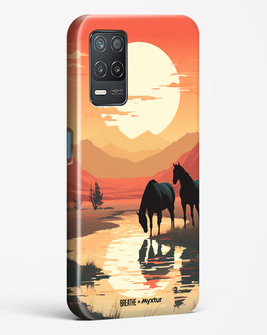 Horses by the Brook [BREATHE] Hard Case Phone Cover-(Realme)