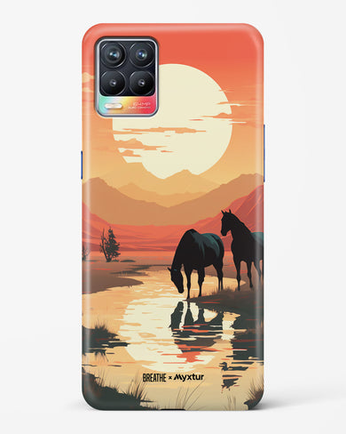 Horses by the Brook [BREATHE] Hard Case Phone Cover-(Realme)