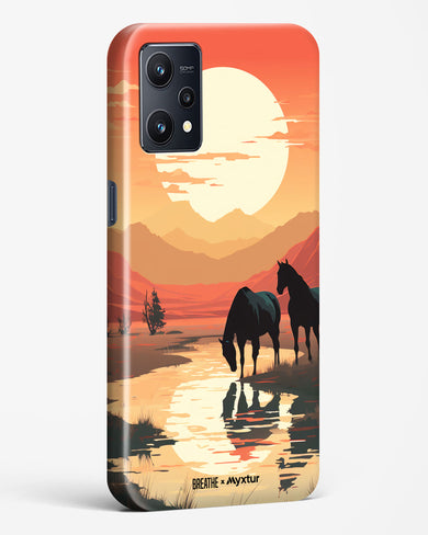 Horses by the Brook [BREATHE] Hard Case Phone Cover-(Realme)