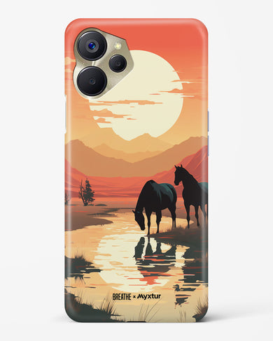 Horses by the Brook [BREATHE] Hard Case Phone Cover-(Realme)