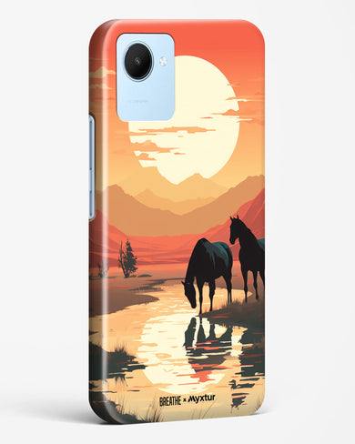 Horses by the Brook [BREATHE] Hard Case Phone Cover (Realme)