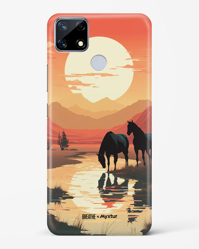 Horses by the Brook [BREATHE] Hard Case Phone Cover-(Realme)