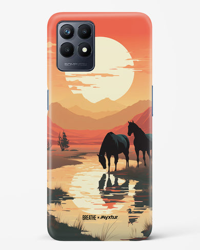 Horses by the Brook [BREATHE] Hard Case Phone Cover-(Realme)