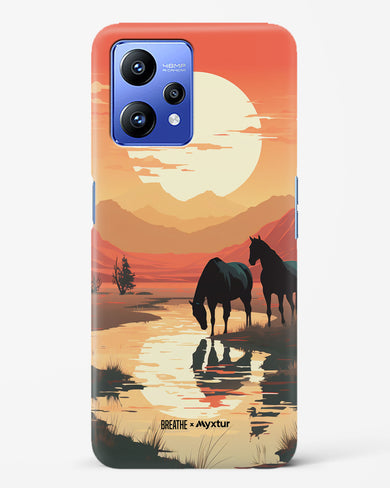 Horses by the Brook [BREATHE] Hard Case Phone Cover-(Realme)