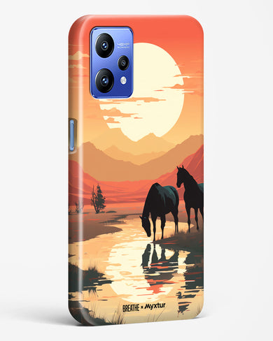 Horses by the Brook [BREATHE] Hard Case Phone Cover-(Realme)