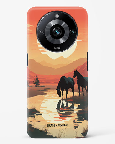 Horses by the Brook [BREATHE] Hard Case Phone Cover-(Realme)