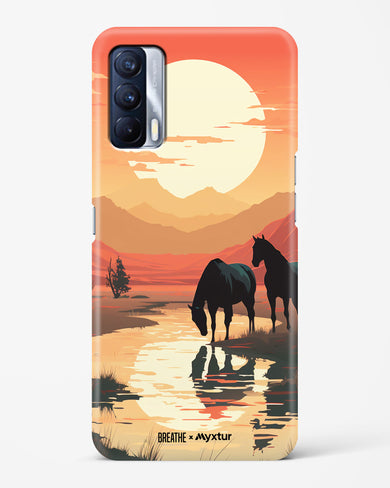 Horses by the Brook [BREATHE] Hard Case Phone Cover-(Realme)