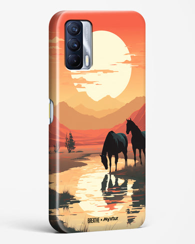 Horses by the Brook [BREATHE] Hard Case Phone Cover-(Realme)