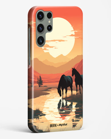 Horses by the Brook [BREATHE] Hard Case Phone Cover-(Samsung)