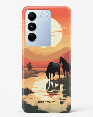 Horses by the Brook [BREATHE] Hard Case Phone Cover-(Vivo)