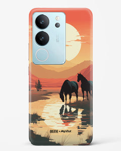 Horses by the Brook [BREATHE] Hard Case Phone Cover (Vivo)