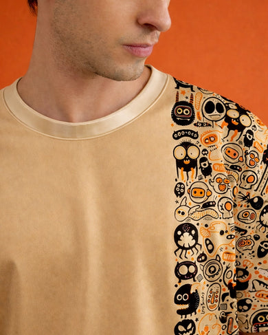 Monsters to the Left Oversized-T-Shirt – Myxtur