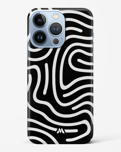Monochrome Maze Hard Case Phone Cover-(Apple)
