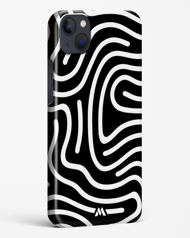 Monochrome Maze Hard Case Phone Cover-(Apple)