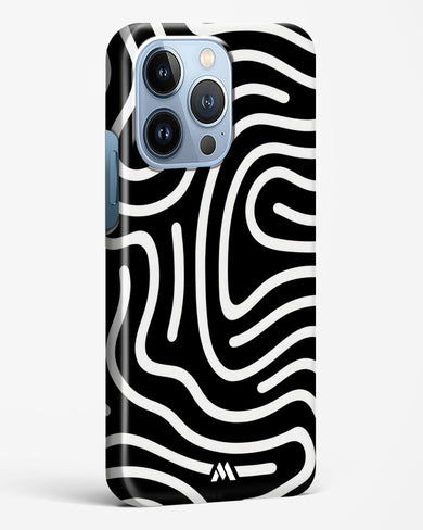 Monochrome Maze Hard Case Phone Cover-(Apple)