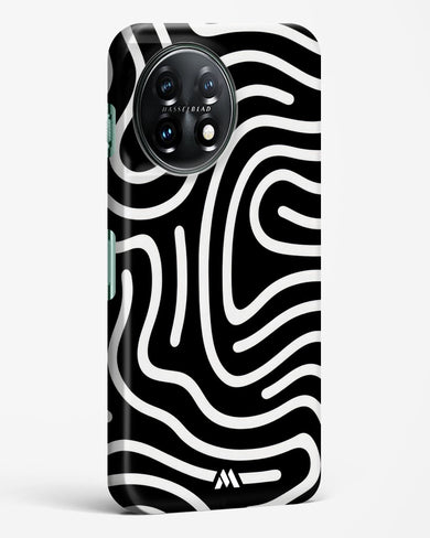 Monochrome Maze Hard Case Phone Cover-(OnePlus)