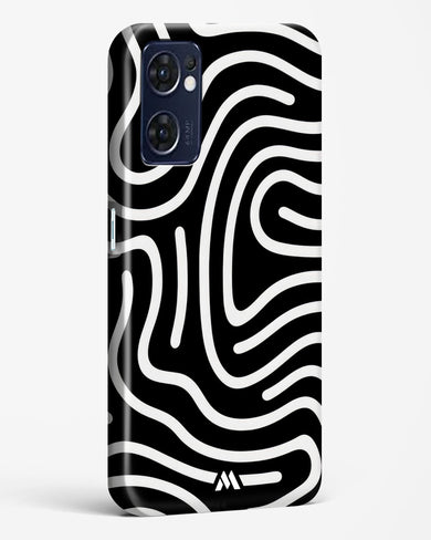 Monochrome Maze Hard Case Phone Cover (Oppo)