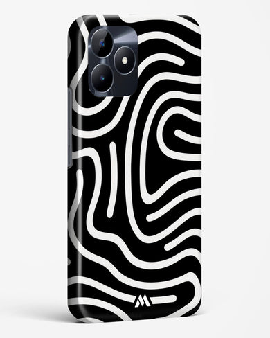 Monochrome Maze Hard Case Phone Cover-(Realme)