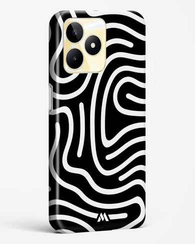 Monochrome Maze Hard Case Phone Cover-(Realme)