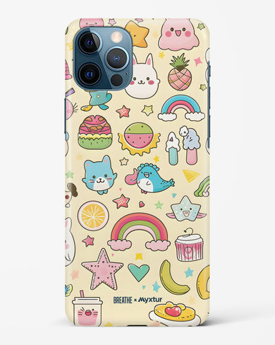 Happy Stickers [BREATHE] Hard Case Phone Cover-(Apple)