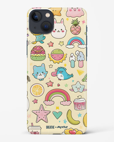 Happy Stickers [BREATHE] Hard Case Phone Cover-(Apple)