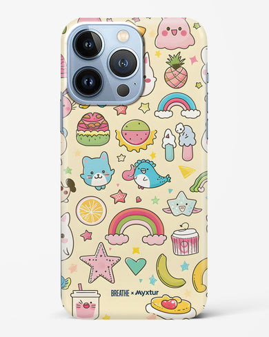 Happy Stickers [BREATHE] Hard Case Phone Cover (Apple)