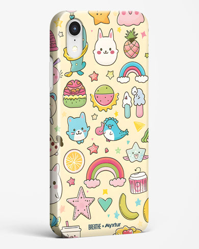 Happy Stickers [BREATHE] Hard Case Phone Cover-(Apple)