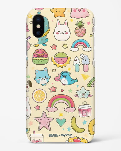 Happy Stickers [BREATHE] Hard Case Phone Cover-(Apple)