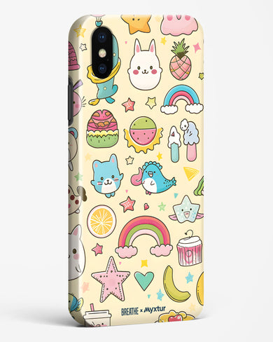 Happy Stickers [BREATHE] Hard Case Phone Cover-(Apple)