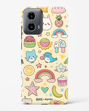 Happy Stickers [BREATHE] Hard Case Phone Cover (Motorola)