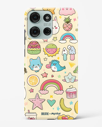 Happy Stickers [BREATHE] Hard Case Phone Cover (Motorola)